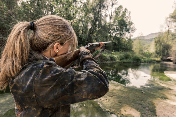 Woman bird hunter